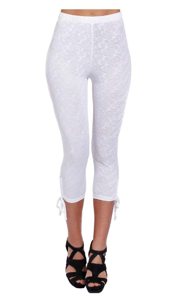 L33 Paris: Flower lace & Side Tie Legging (2 Left!) L33_XP1274