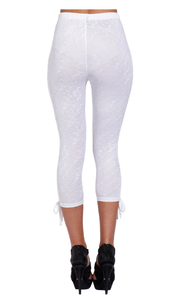 L33 Paris: Flower lace & Side Tie Legging (2 Left!)