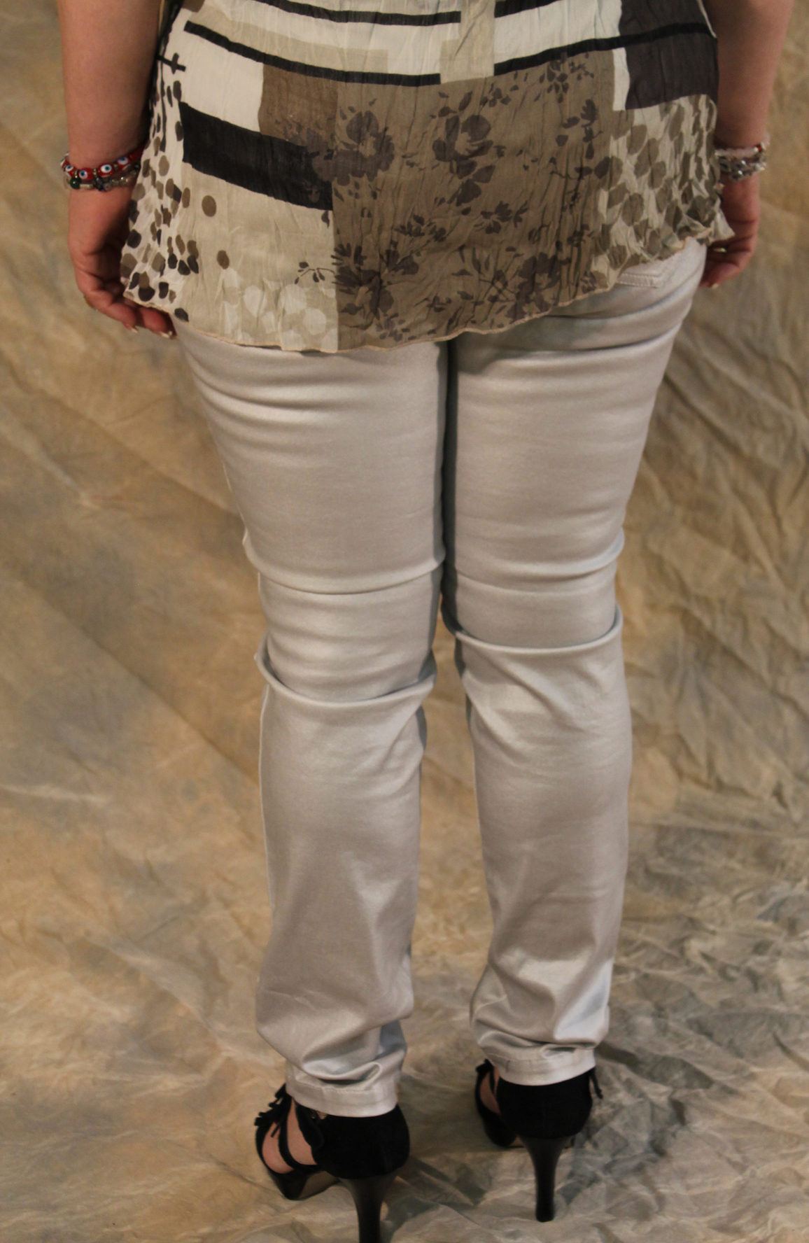 Lauren Vidal Silver Sexy Pant