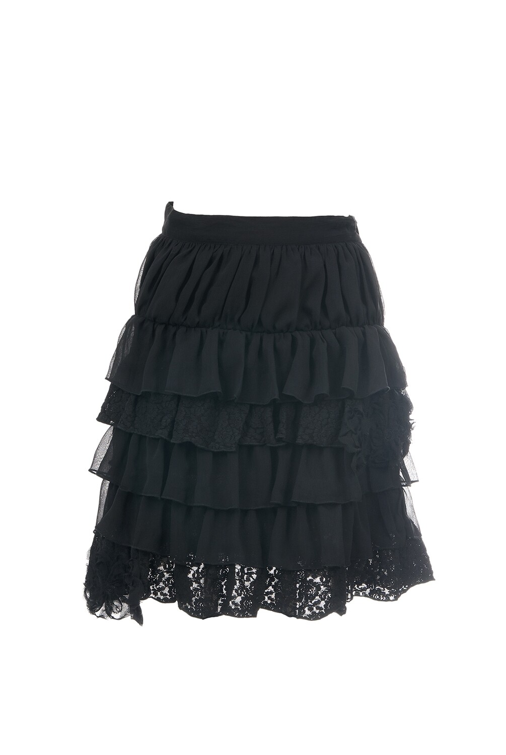 Les Fees Du Vent: Midnight Orchid Ruffled Skirt