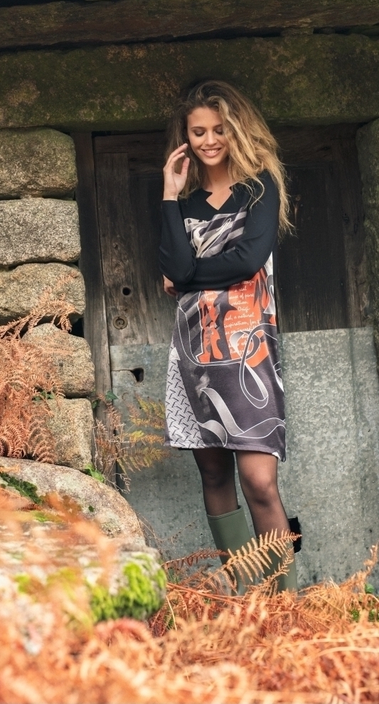 Maloka: Jazz Girl Printed Jacquard Zig Zag Dress/Tunic