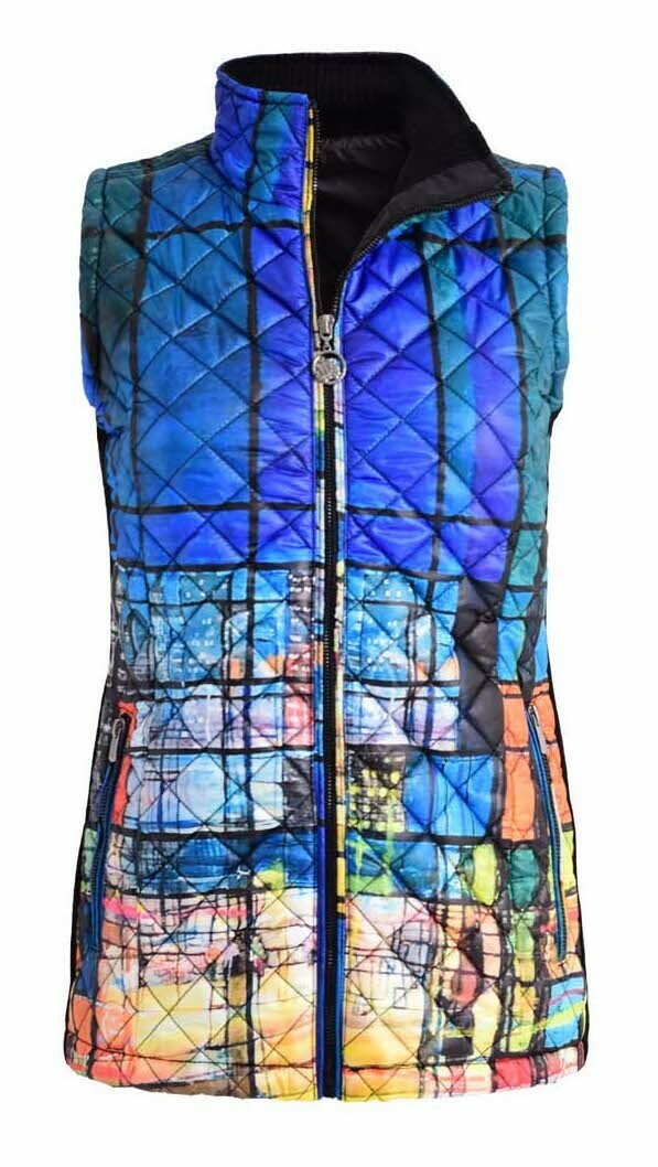 Simply Art Dolcezza: Colors Of Ville La Nuit Abstract Art Quilted Vest SOLD OUT