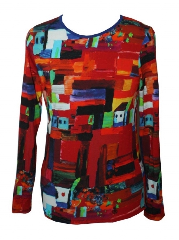 Maloka: French Fairytale Village Abstract Art Tunic SOLD OUT MK_VERONICA