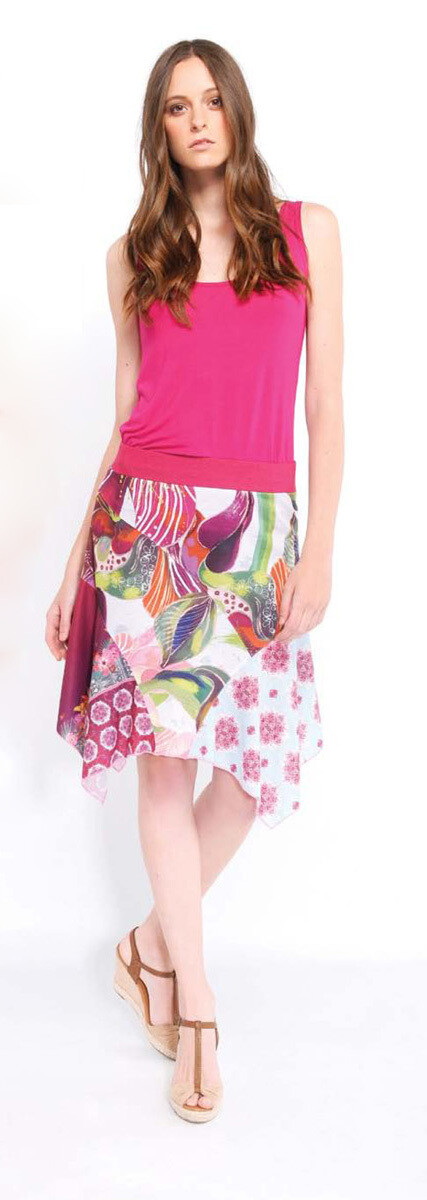 Smash! Spain: Hyper Pink Tequilla Asymmetrical Skirt