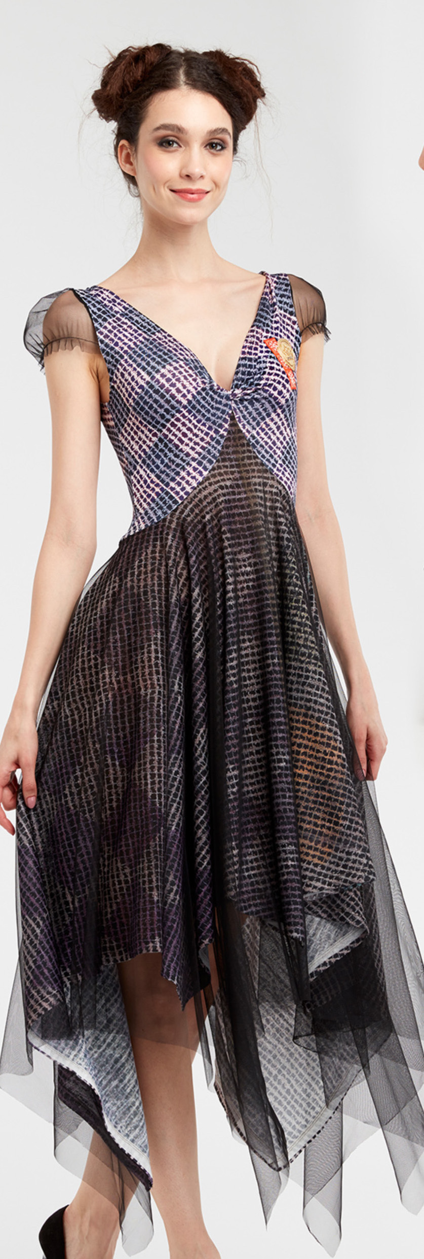 IPNG: Royal Summer Stamp Four Corners Sweetheart Midi Dress