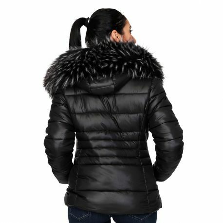 S'Quise Paris: Sleek Puffer Faux Fur Inside Coat With Removable Hood (More Colors!)