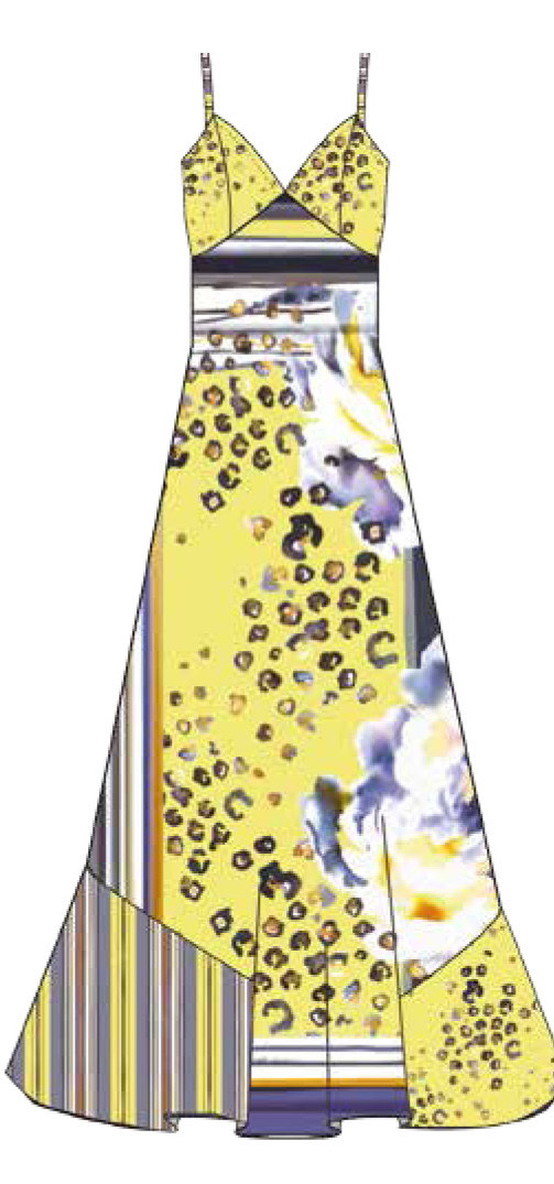Paul Brial: Wild Lily Under The Sun Sweetheart Maxi Dress