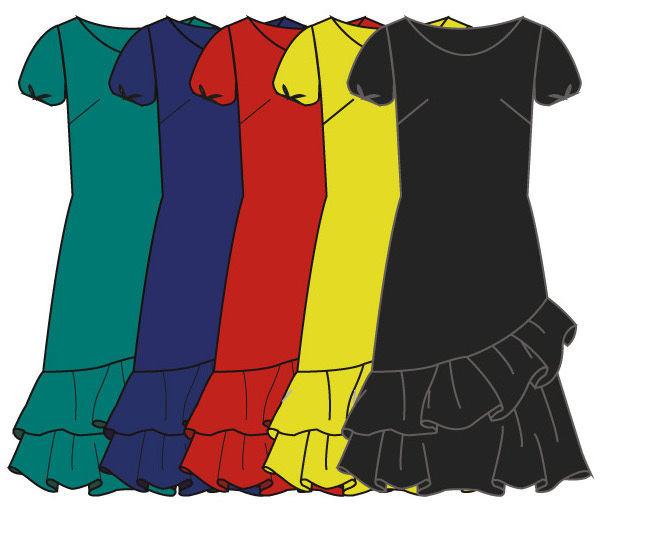 Paul Brial: Sexy Double Ruffle Trouble Asymmetrical Midi Dress (Few Left!)