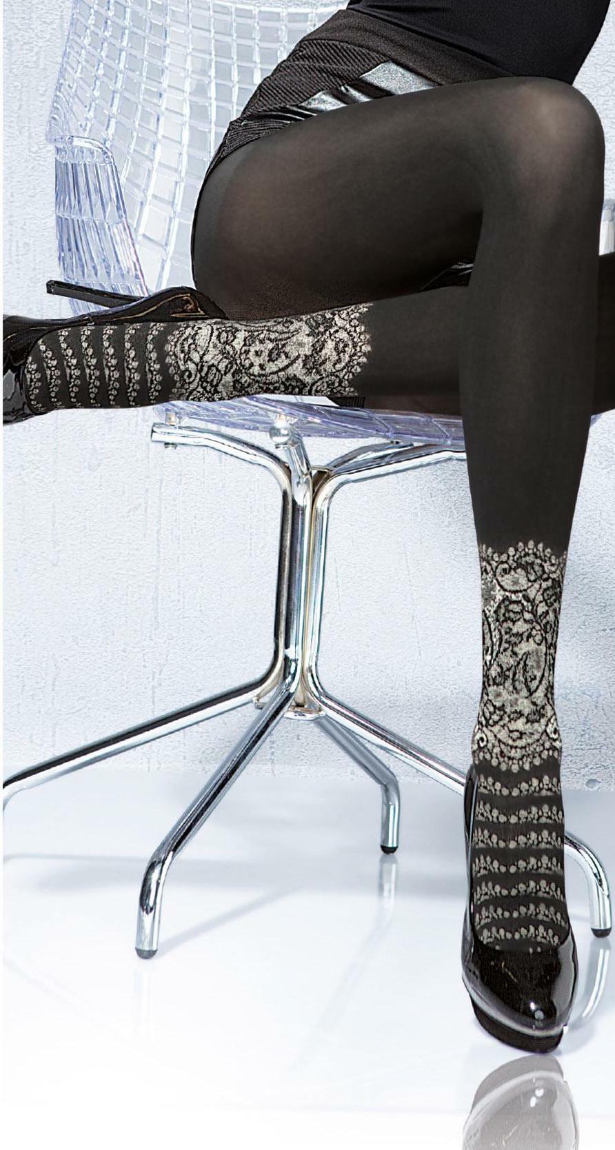 Fiore: Victorian Graphite Designed Microfibre Tights (More Arrived!) FIO_LIVADI