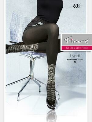 Fiore: Victorian Graphite Designed Microfibre Tights