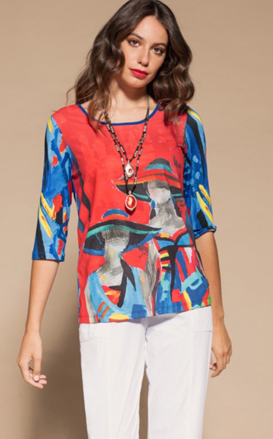 Maloka: Colors Of Picasso's Gypsy Beauty Abstract Art Tunic SOLD OUT
