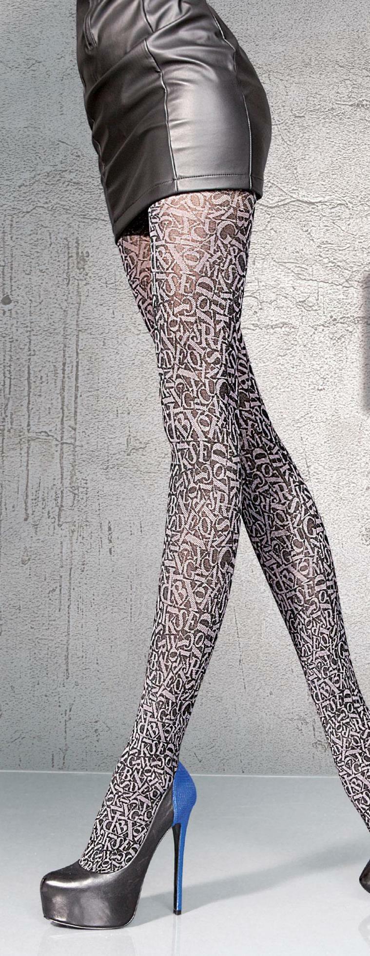 Fiore: Stiletto Thighs Patterned Tights (Few Left!) FIO_Danisa