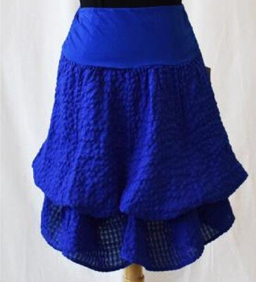 Luna Luz: Tied & Dyed Seersucker Cotton Skirt (More Colors, Ships Immed, Few Left!)