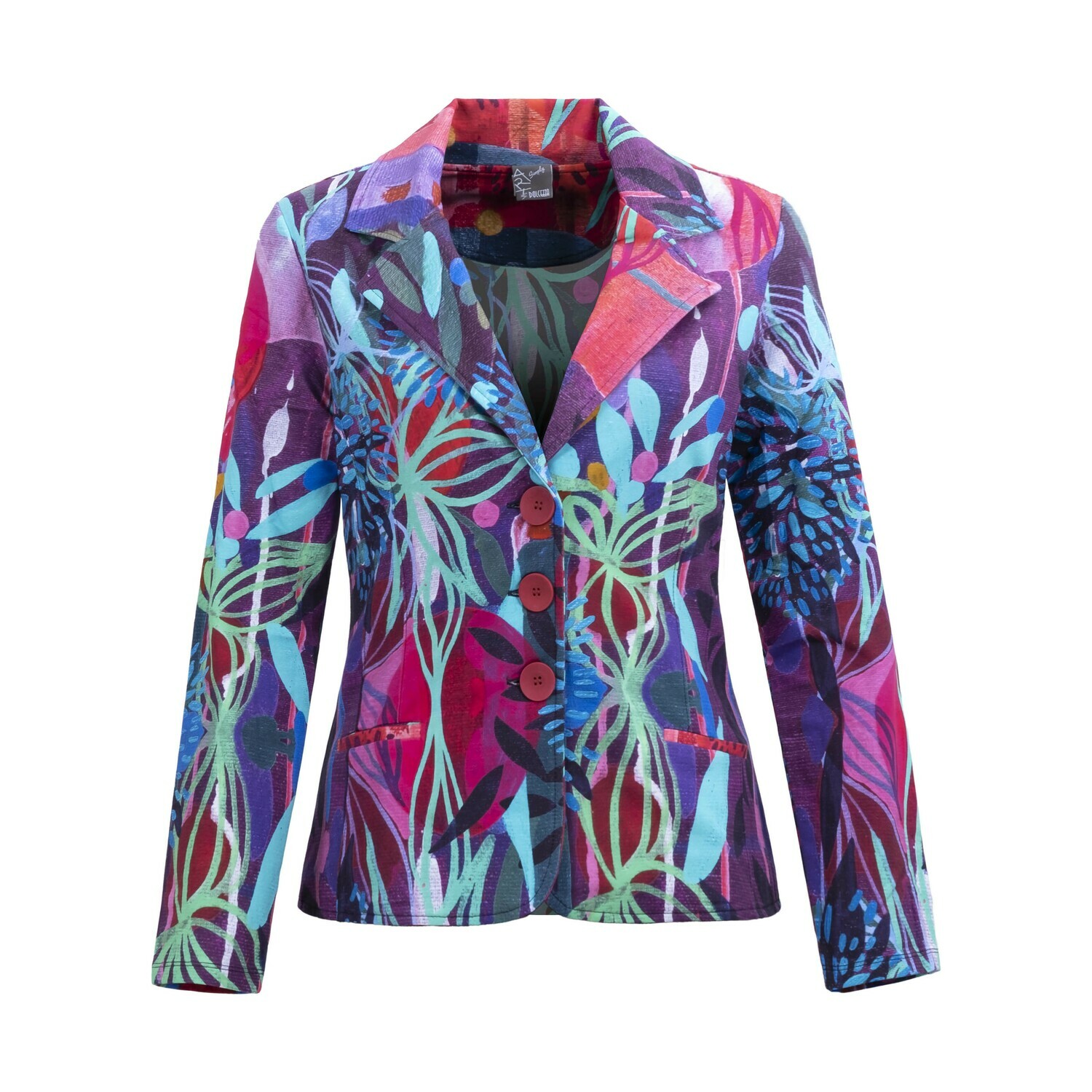 Simply Art Dolcezza: Color & Joy Tangle Of Leaves Abstract Art Blazer