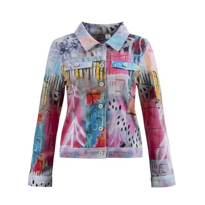 Simply Art Dolcezza: Receive The Best Things In Life Abstract Art Denim Jacket (1 Left!)