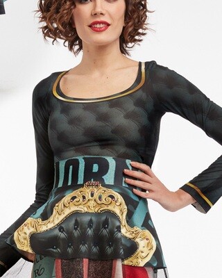 IPNG: Black Emerald Furniture Gossips Crop Top