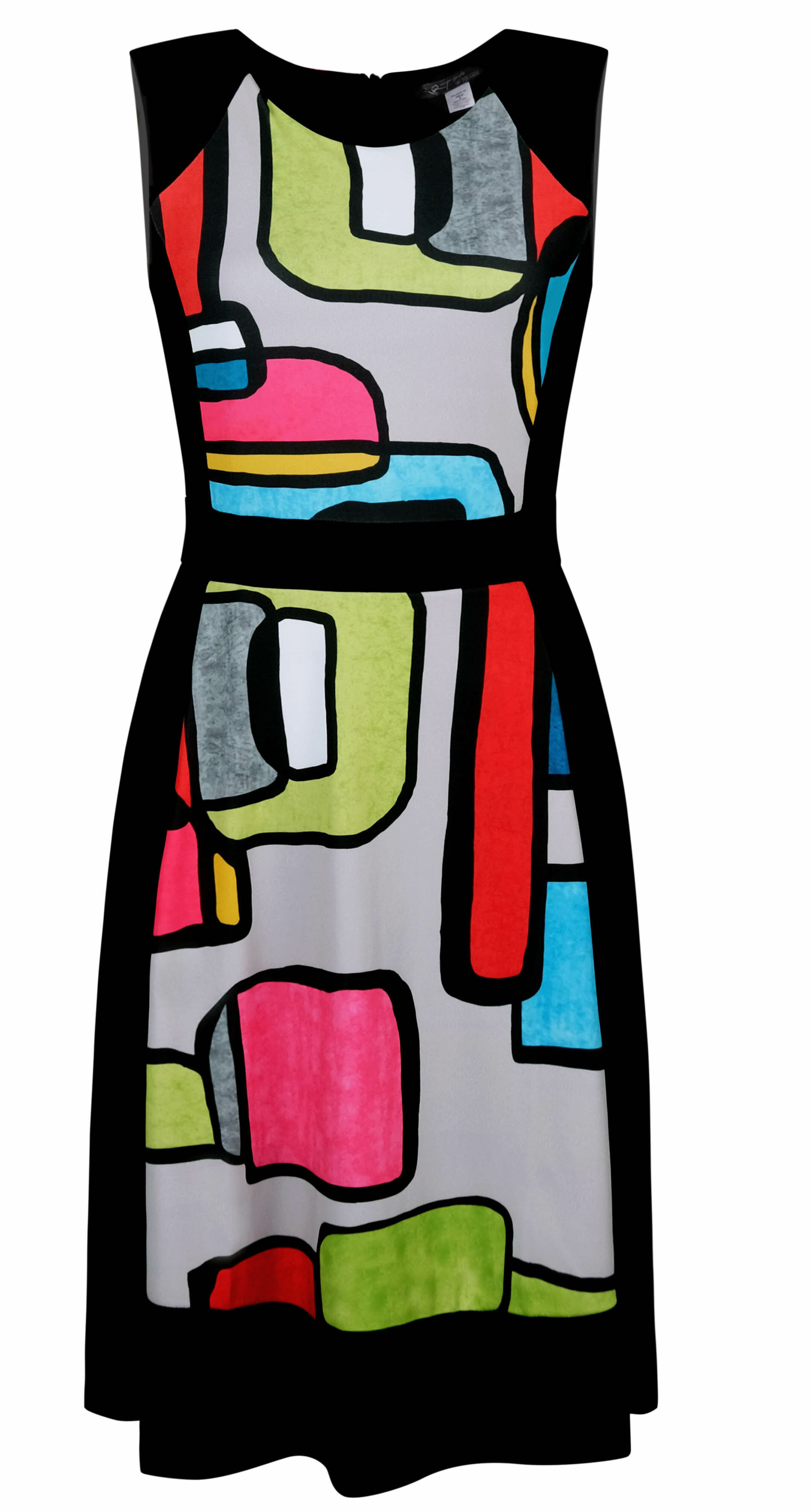 Simply Art Dolcezza: Mid Century Vibrant Romance Abstract Art Dress (Few Left!)