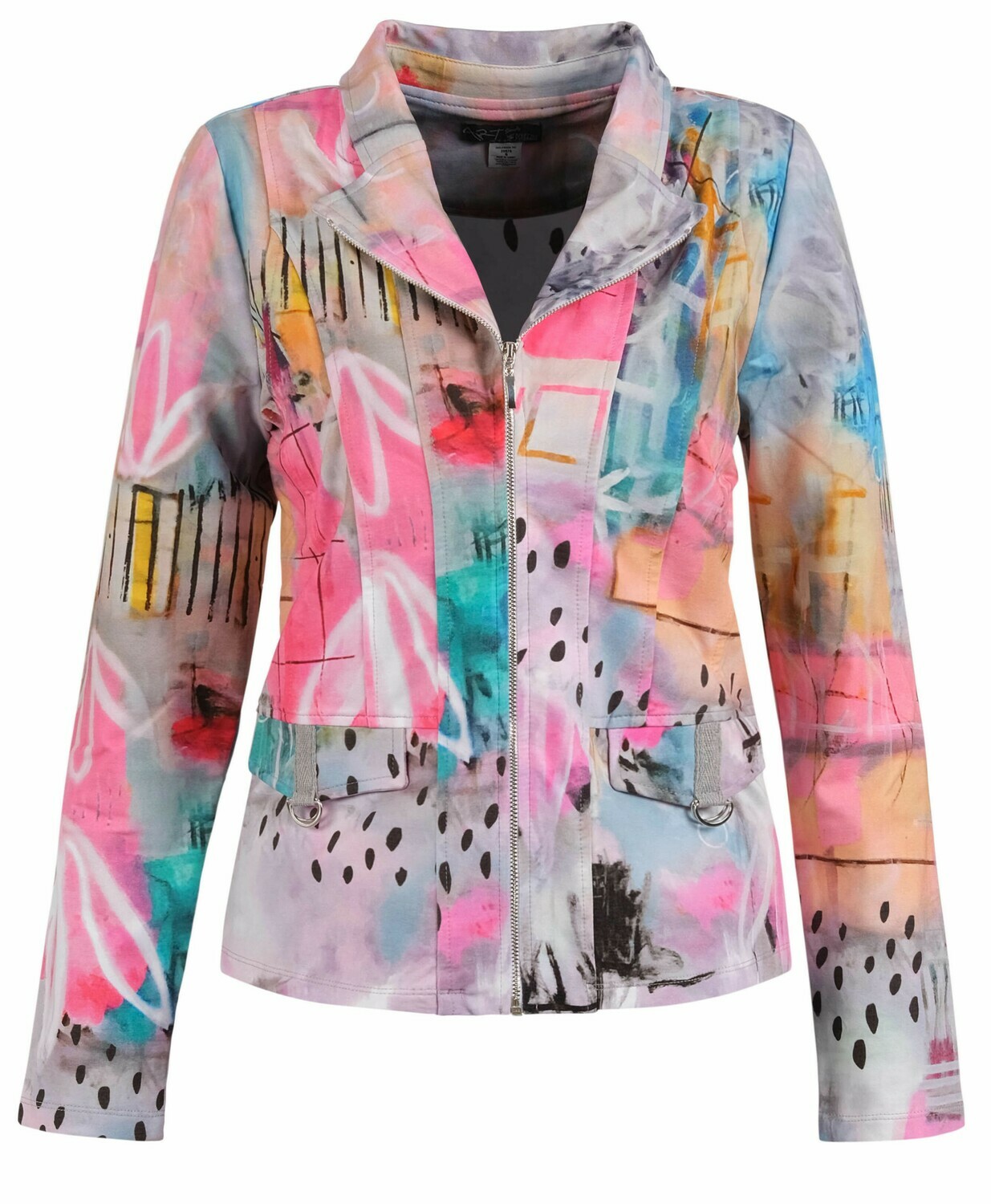 Simply Art Dolcezza: Receive The Best Things In Life Abstract Art Zip Jacket