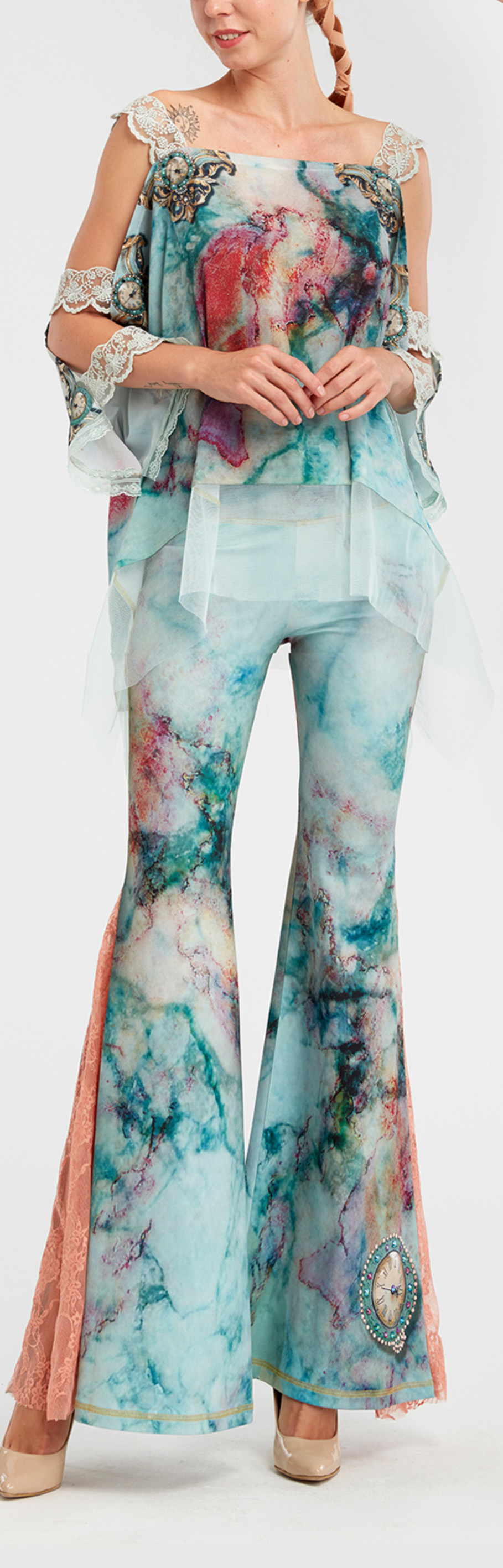 IPNG: Inna Me Rose Reflection Illusion Comfort Pants