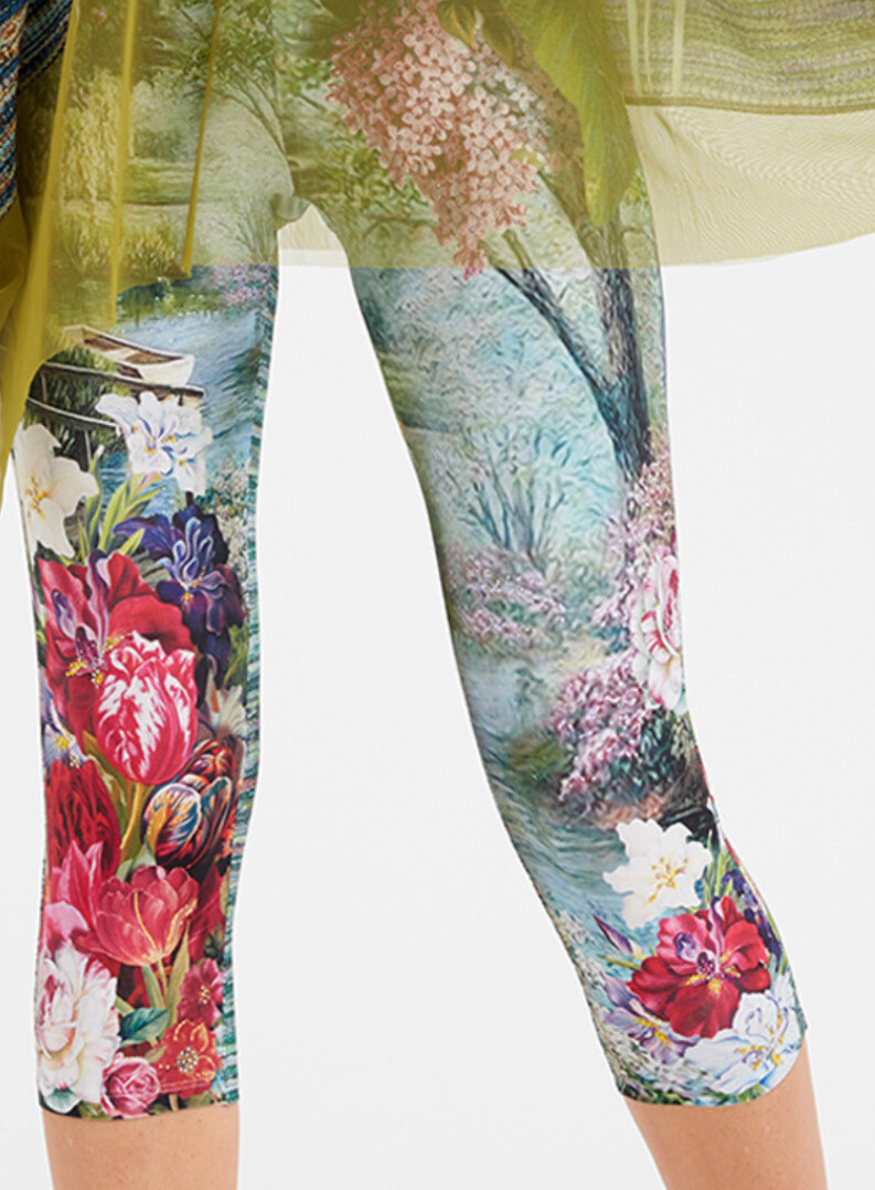 IPNG: In Paradiso Cherry Carnation Illusion Cropped Legging (Ships Immed!)
