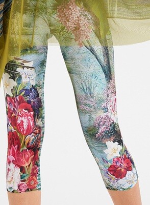 IPNG: In Paradiso Cherry Carnation Illusion Cropped Legging (Ships Immed, Few Left!)
