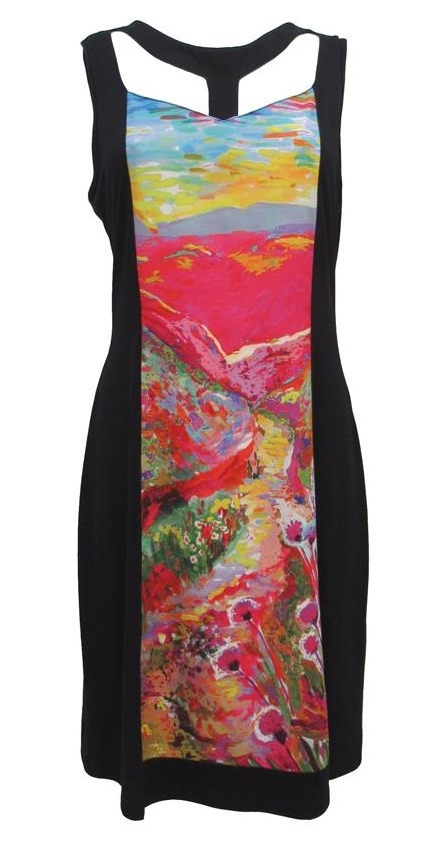 Maloka: Miami Pink Isles Color Contrast Midi Dress (Few Left in Pink Isles!) MK_FLORENCE_N1