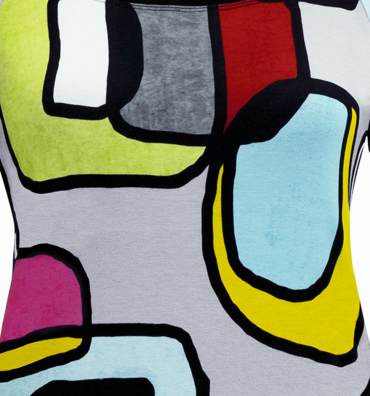 Simply Art Dolcezza: Mid Century Vibrant Romance Abstract Art Tunic