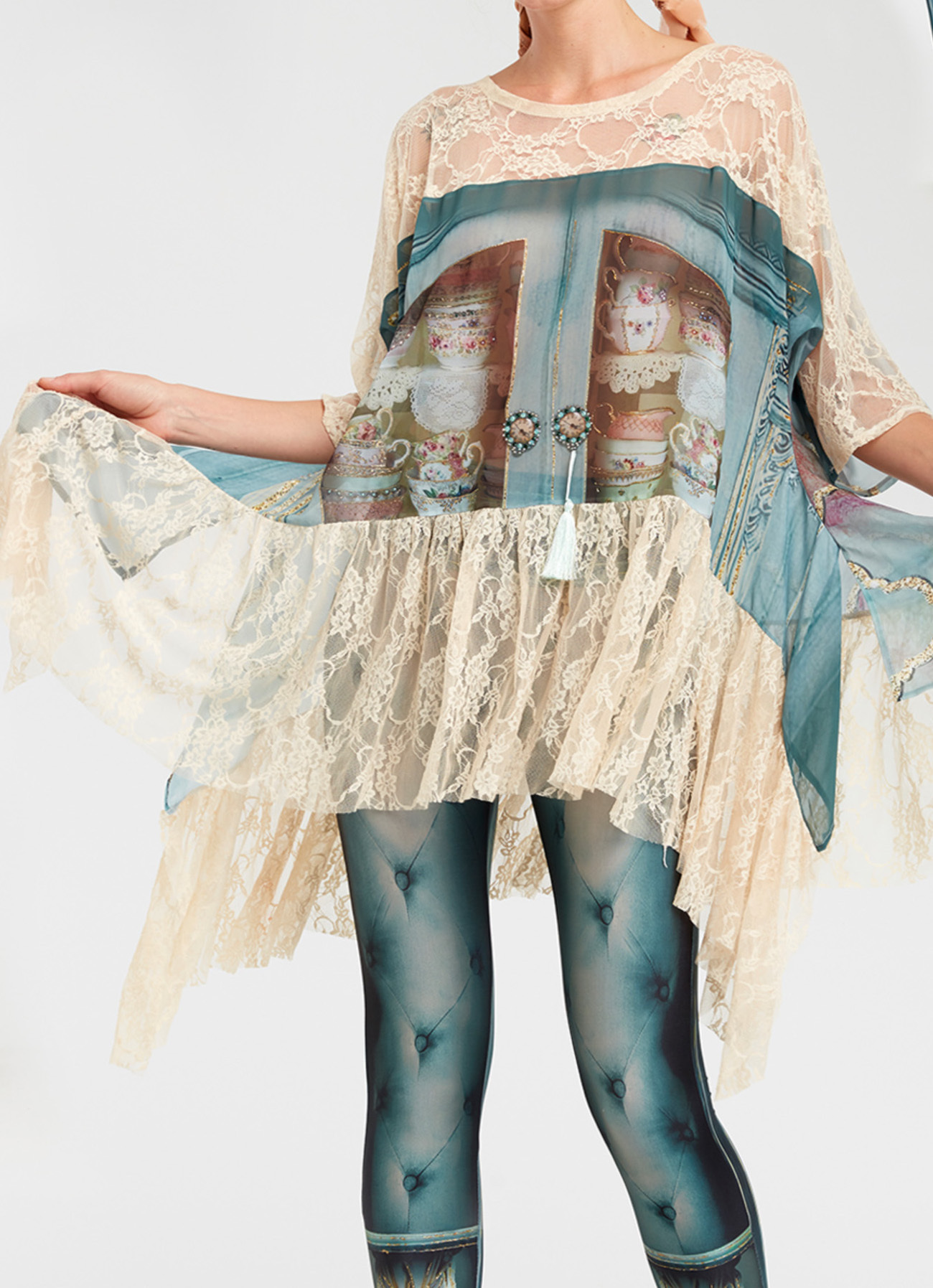IPNG: Inna Me Royal Rose Cupboard Illusion Tunic (Ships Immed, 1 Left!) IPNG_TIMTU-043_N