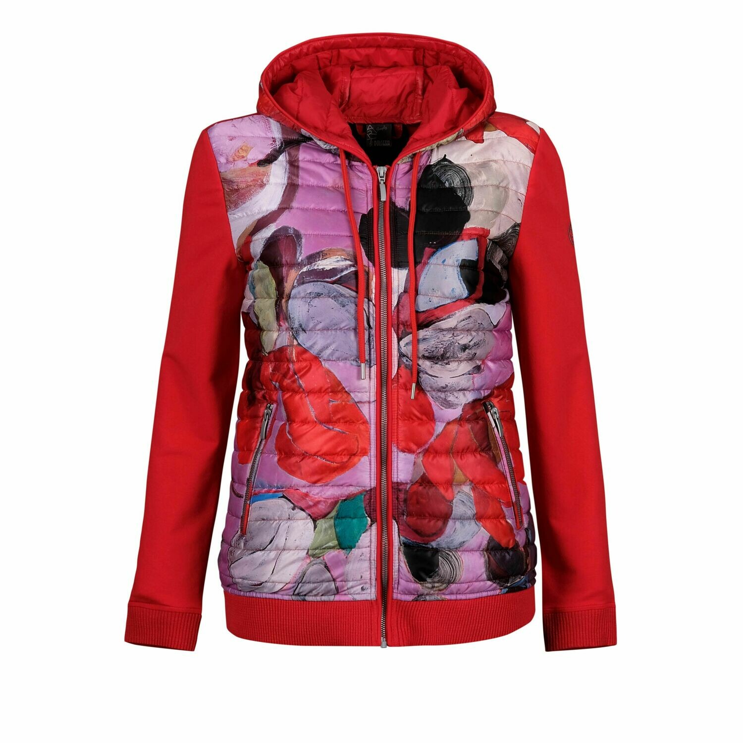 Simply Art Dolcezza: Blooms In Rouge Abstract Art Puff Hoodie Jacket SOLD OUT