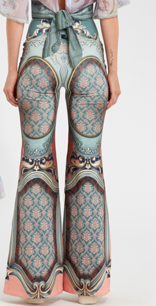 IPNG: Inna Me Royal Rose Cupboard Diamond Illusion Flare Pant (Some Ship immed!)