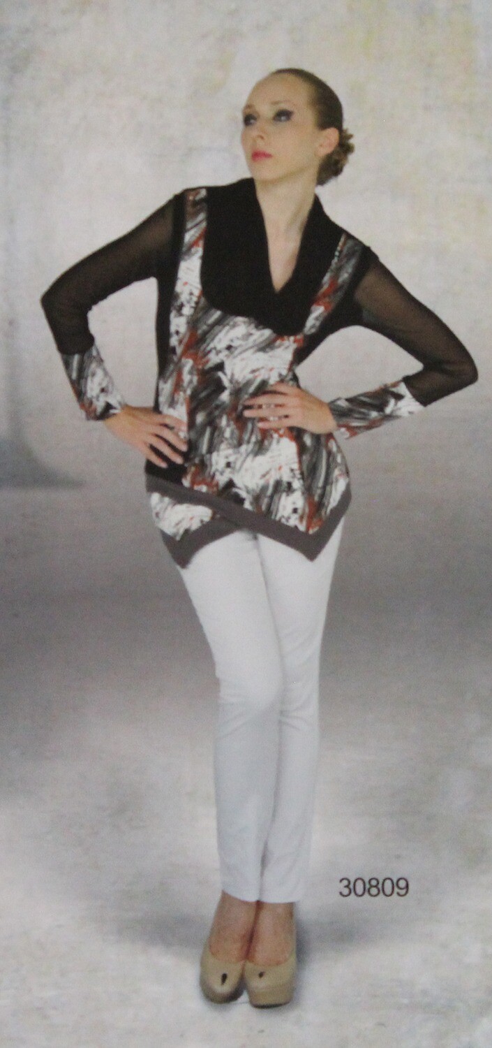 Dzhavael Couture: Fancy Color Splash Sweater Tunic SOLD OUT