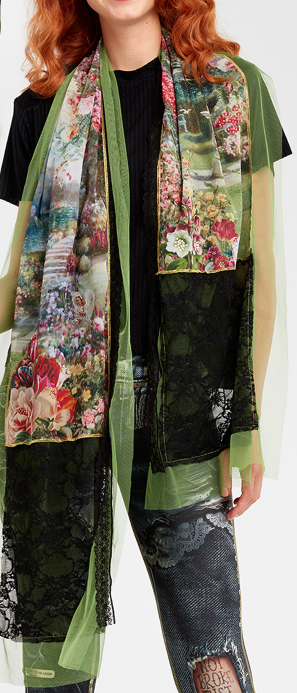 IPNG: In Paradiso Cherry Carnation Scarf (Ships Immed, 1 Left!)
