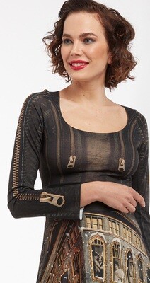 IPNG: Biker Chic Zip Illusions Crop Top (Some Ship Immed!)