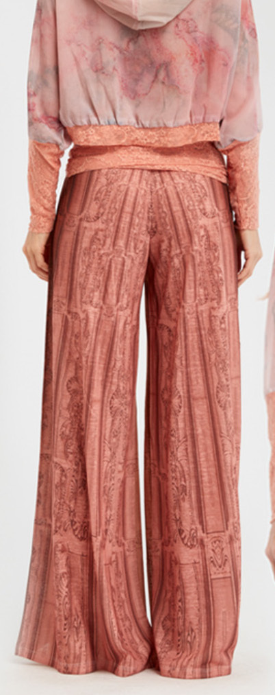 IPNG: Inna Me Royal Rose Clocks Illusion Comfort Drape Pants