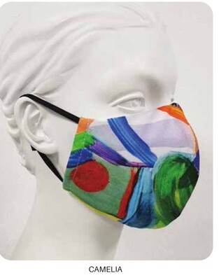 Maloka: Colors Of Picasso's Gypsy Beauty Abstract Art Protective Masks, Color: CAMELIA (VAN GOGH'S APPLES & CHERRIES)  Ships Immed