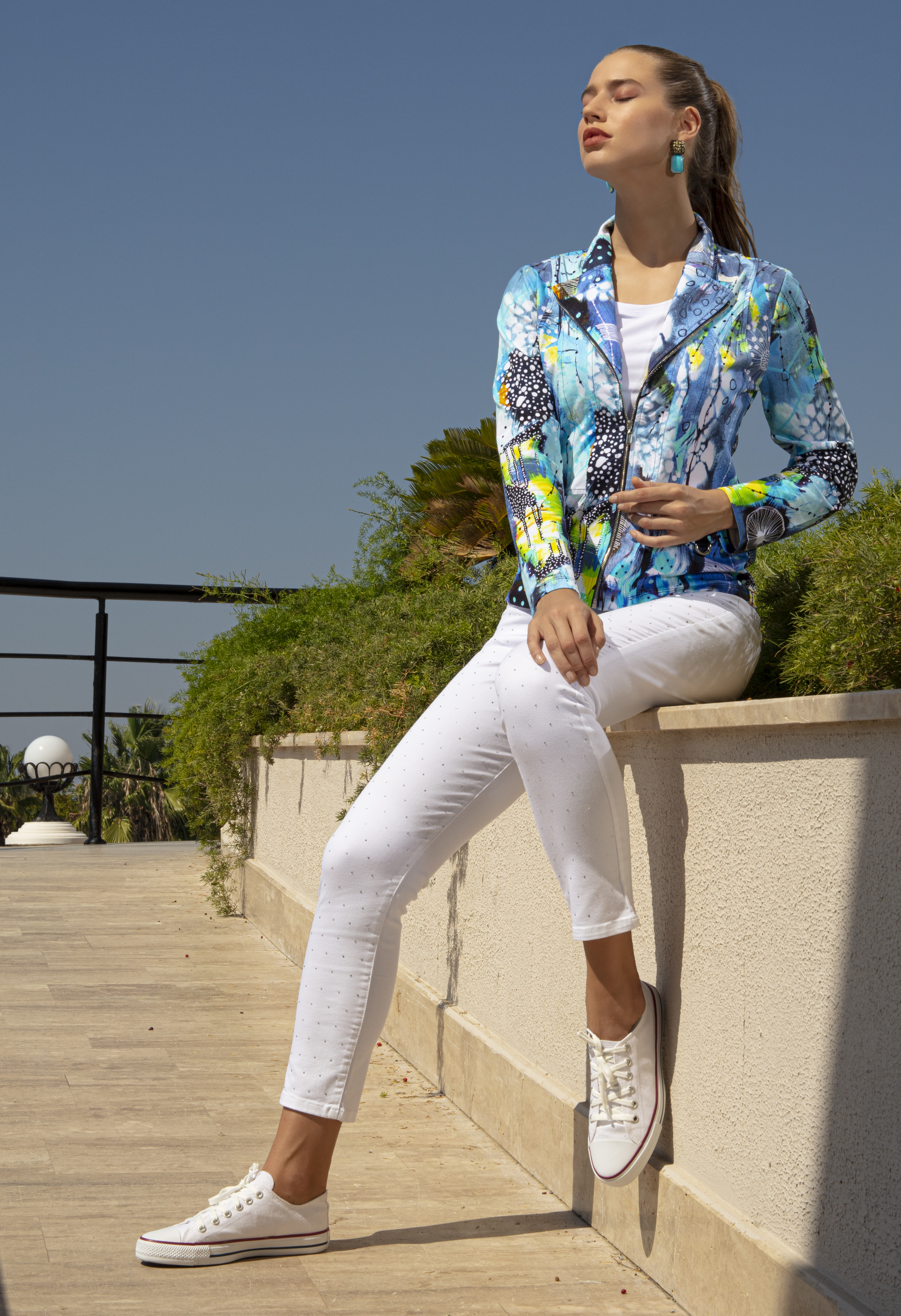 Simply Art Dolcezza: The Love of Blue Happiness Abstract Art Zip Jacket SOLD OUT