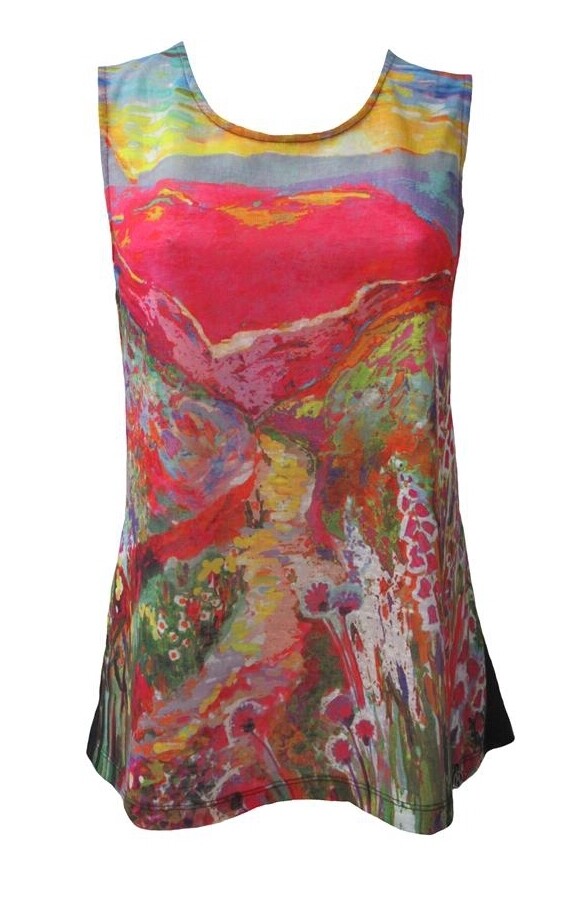Maloka: Pink Isles Abstract Art Linen Tunic SOLD OUT