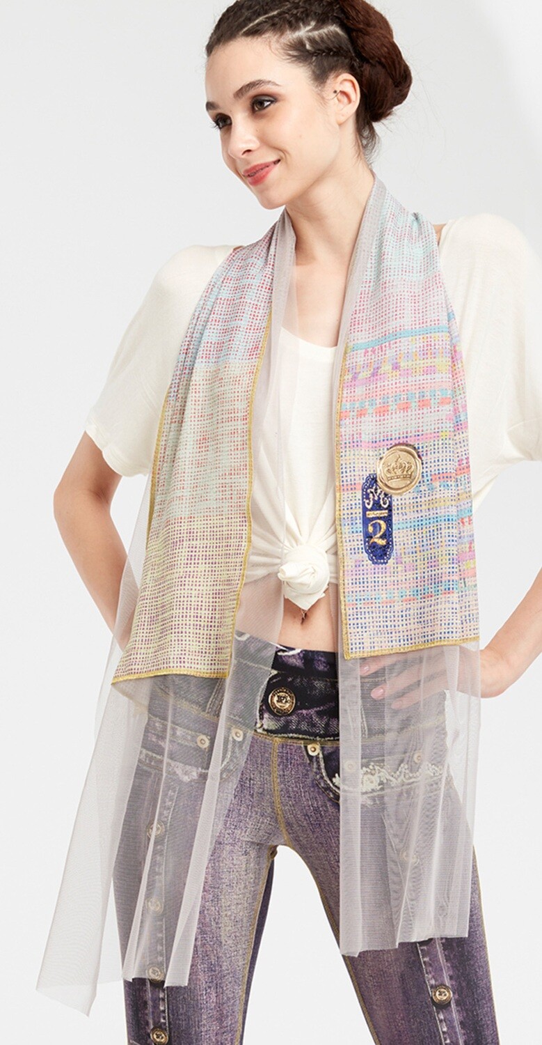 IPNG: Royal Summer Stamp Color Contrast Illusion Scarf