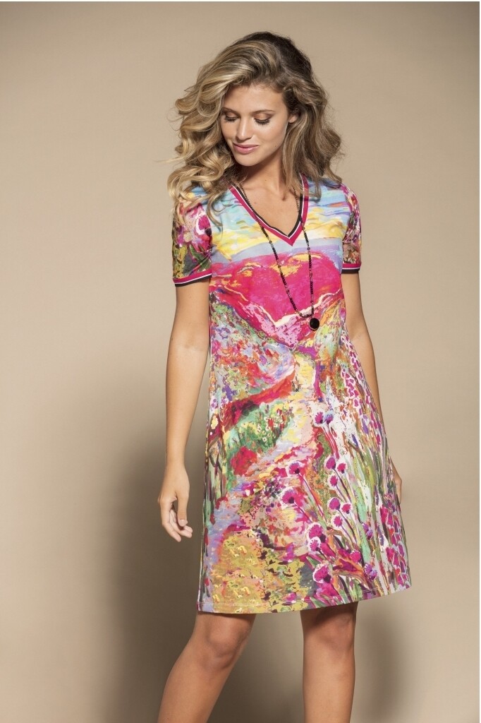 Maloka: Pink Isles Abstract Art Dress/Tunic SOLD OUT