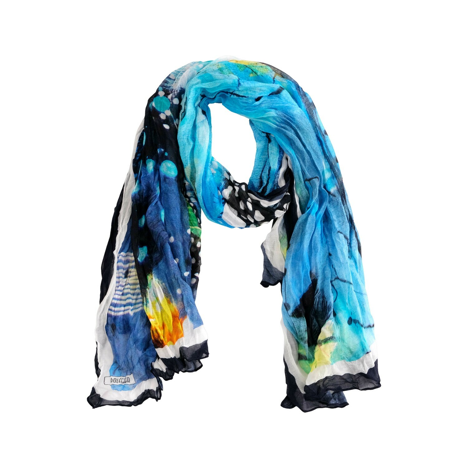 Simply Art Dolcezza: The Love of Blue Happiness Abstract Art Scarf SOLD OUT
