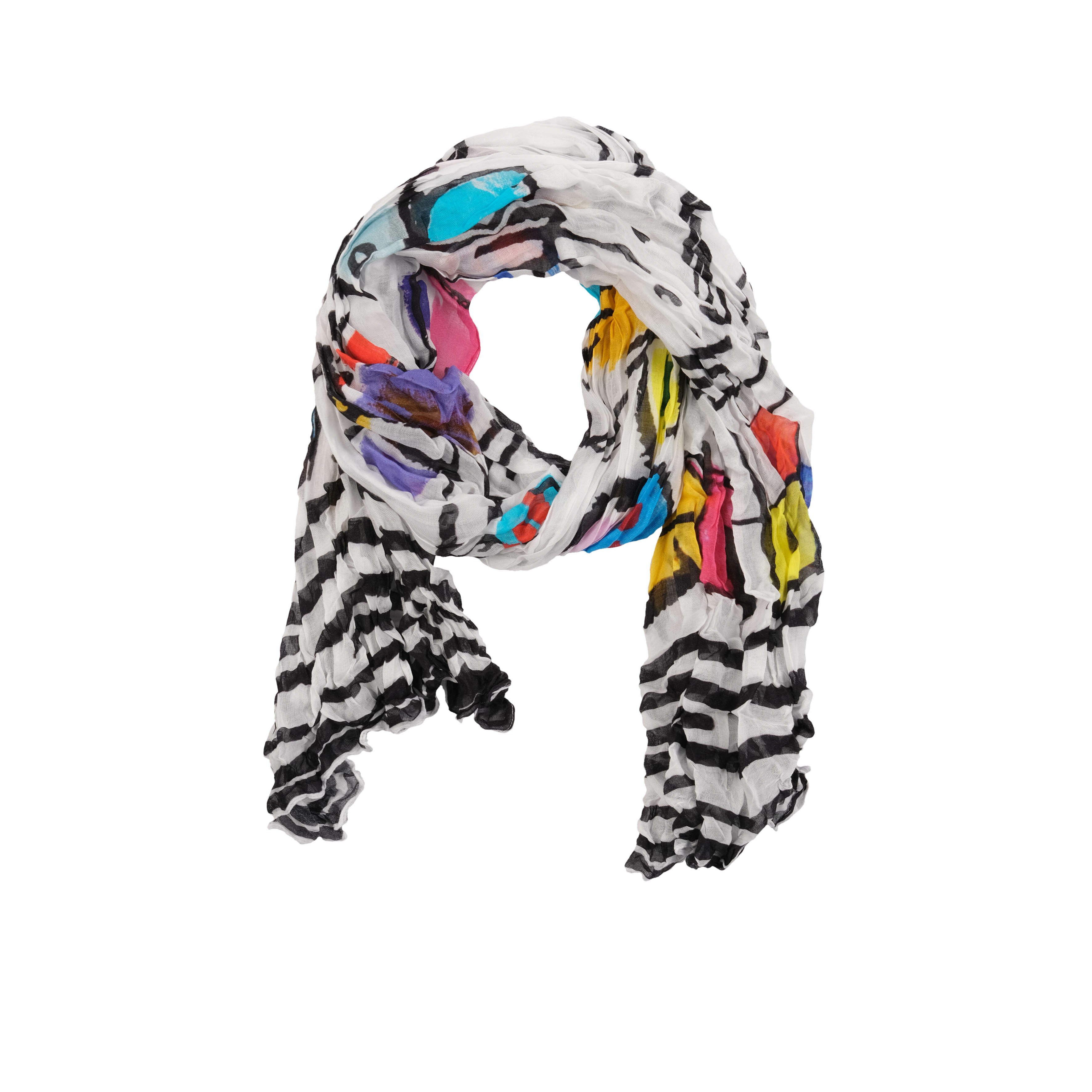 Simply Art Dolcezza: Medieval Ribbons Of Etagere & Miss Eze Abstract Art Scarf (1 Left!) DOLCEZZA_SIMPLYART_20909_N