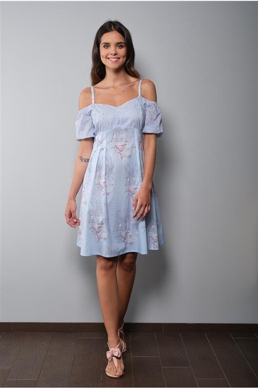 Paul Brial: Wild Lilies Romance Cold Shoulder Dress