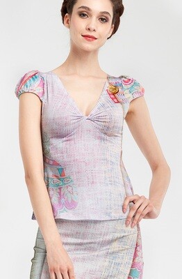 IPNG: Royal Summer Stamp Galaxy Tie Dye Illusion Top 