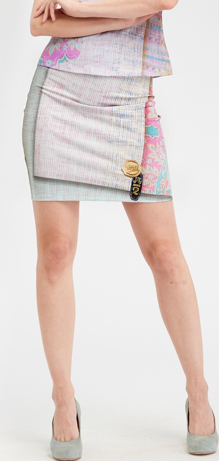 IPNG: Royal Summer Stamp Galaxy Tie Dye Illusion Skirt 