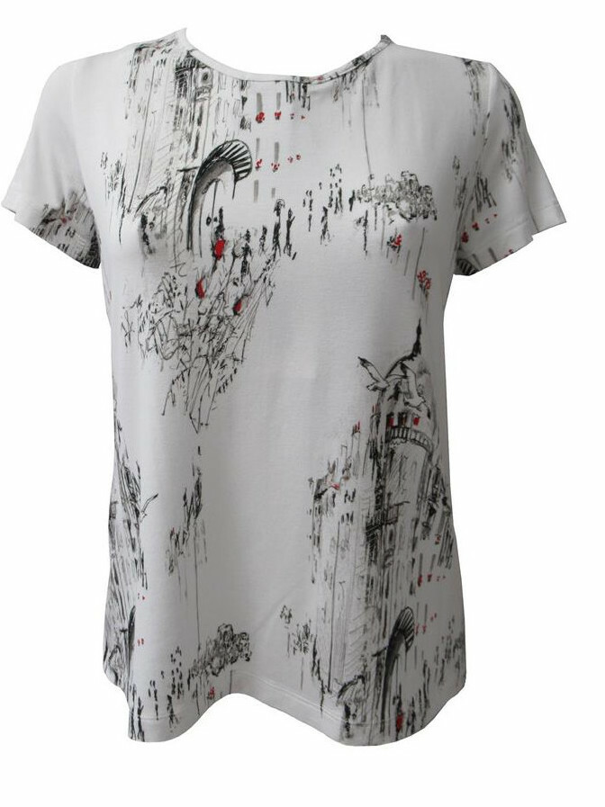Maloka: A Day In Paris Abstract Art Back Tied Top (Few Left!)