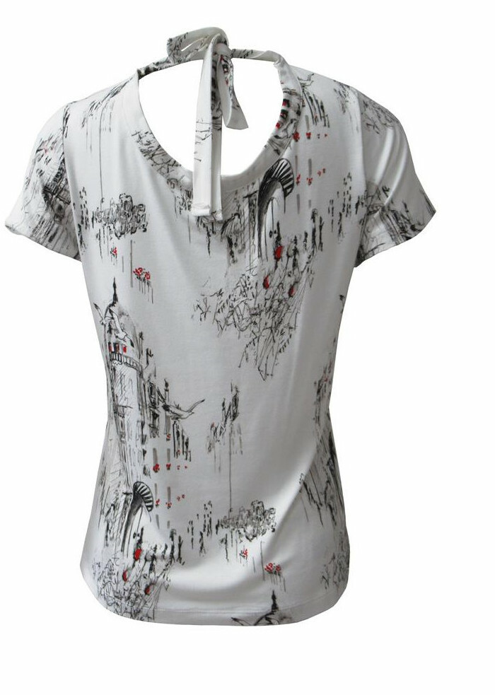 Maloka: A Day In Paris Abstract Art Back Tied Top (Few Left!)
