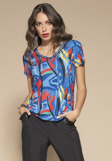 Maloka: Colors Of Picasso's Gypsy Beauty Abstract Art T-shirt MK_GISELLE_GYPSY_N