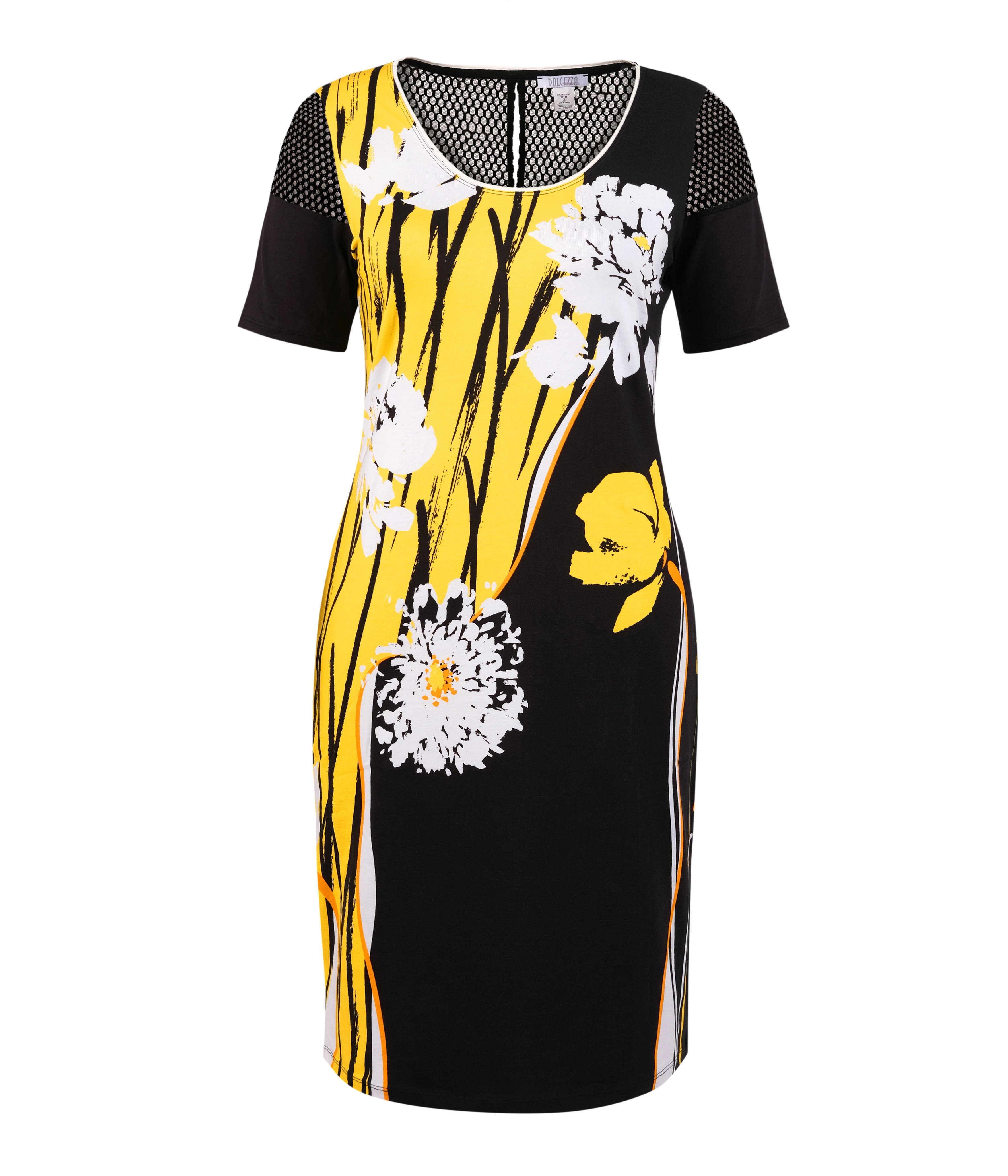 Simply Art Dolcezza: Bumble Bee Summer Bloom Abstract Art Dress (2 Left!) DOLCEZZA_SIMPLYART_20131_N
