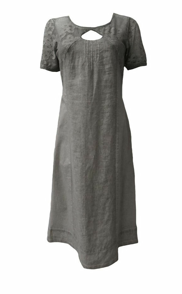 Maloka: Teardrop Cutout Lace Linen Dress (More Colors!)