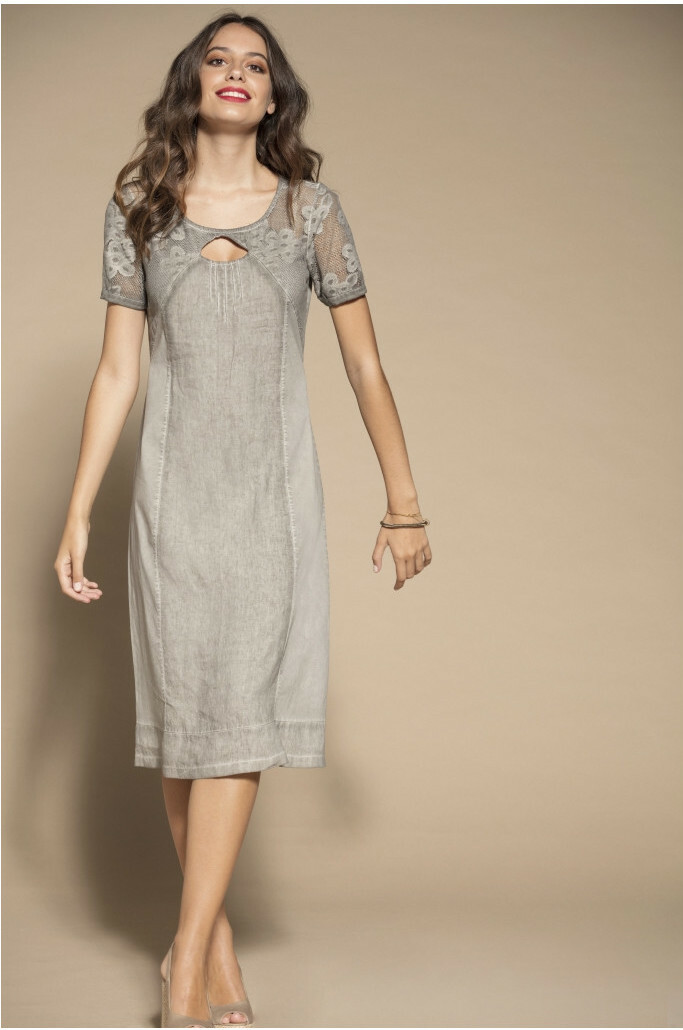 Maloka: Teardrop Cutout Lace Linen Dress (More Colors!) MK_TABATHA